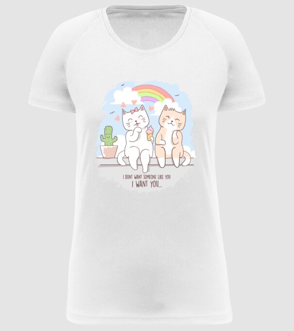 i dont want someone like you model alb pe tricou