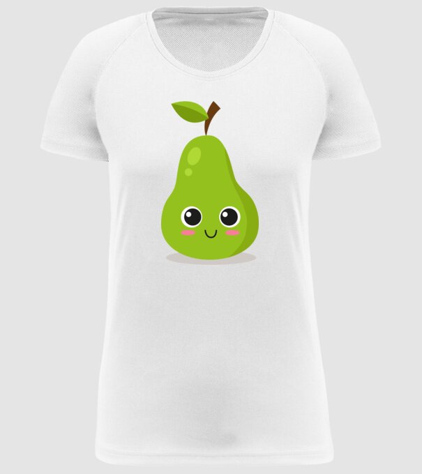 Pere model alb pe tricou