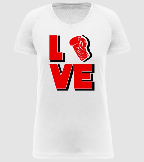 LOVE BOX model alb pe tricou