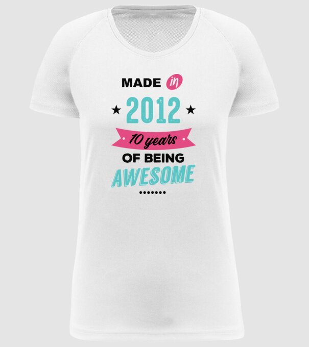 MADE in 2012 model alb pe tricou