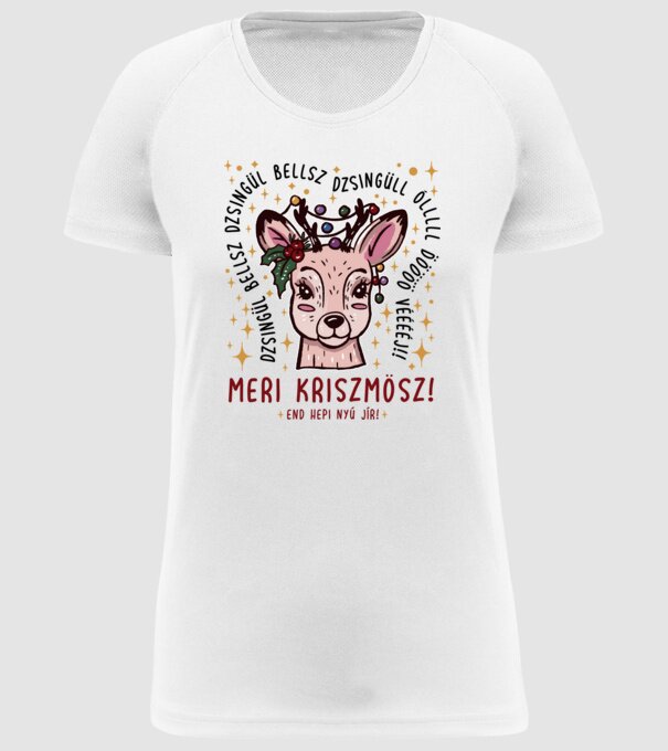 Cană dimensionată meri cristmăs djingăl bel model alb pe tricou