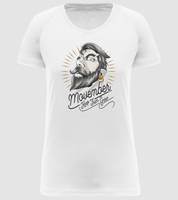 Movember Keep them grow No Shave November model alb pe tricou