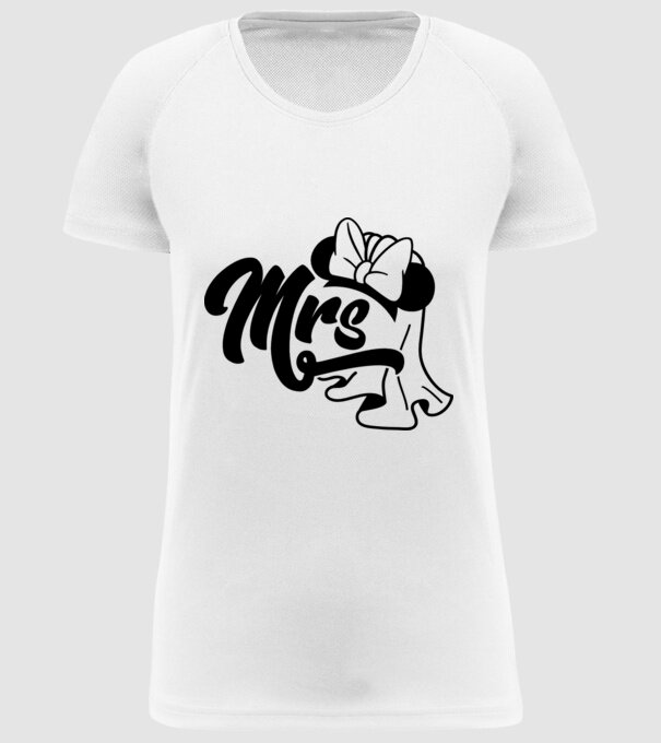 Mrs Mouse model alb pe tricou