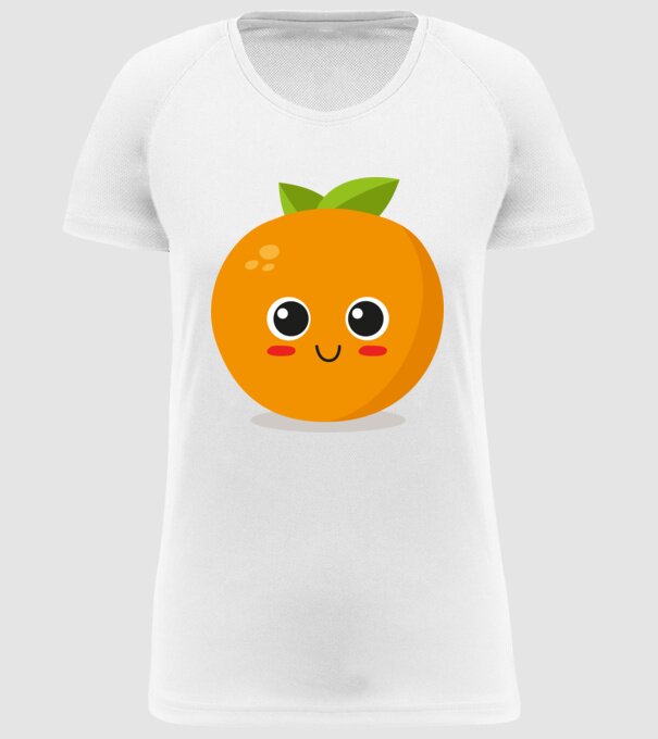 Portocală model alb pe tricou