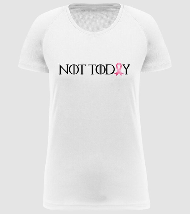 Not today model alb pe tricou