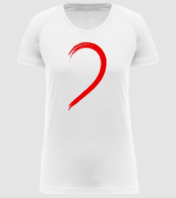 Inimă pereche stânga model alb pe tricou