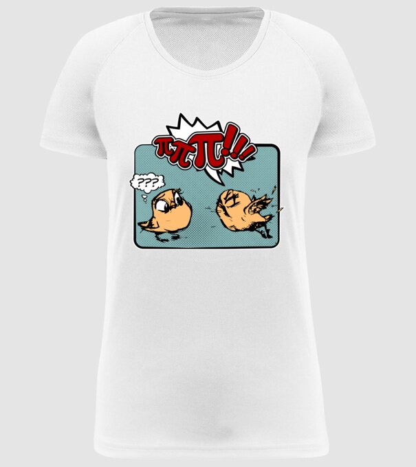 Pi Pi model alb pe tricou