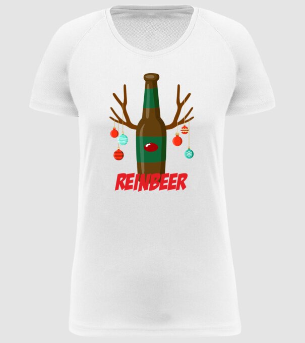 Bere REINBEER model alb pe tricou
