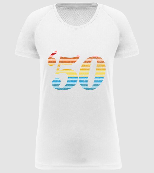 Retro Birthday 1950 model alb pe tricou