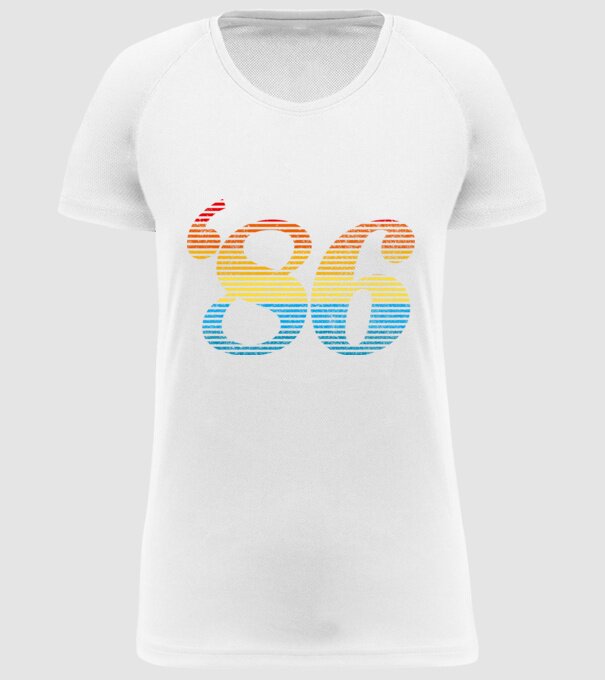 Retro Birthday 1986 model alb pe tricou