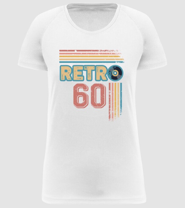 Retro 60 Birthday model alb pe tricou
