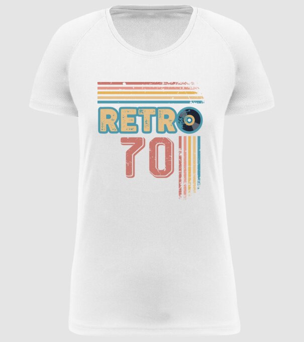 Retro 70 Birthday model alb pe tricou