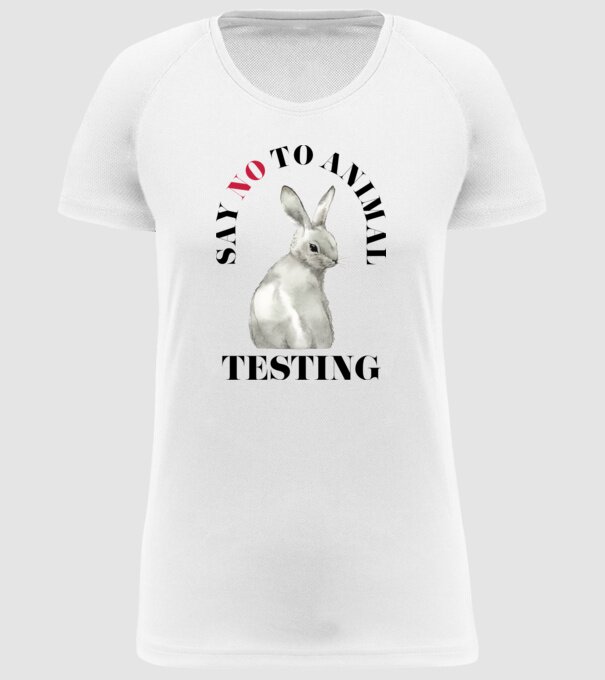 Say NO to animal testing model alb pe tricou