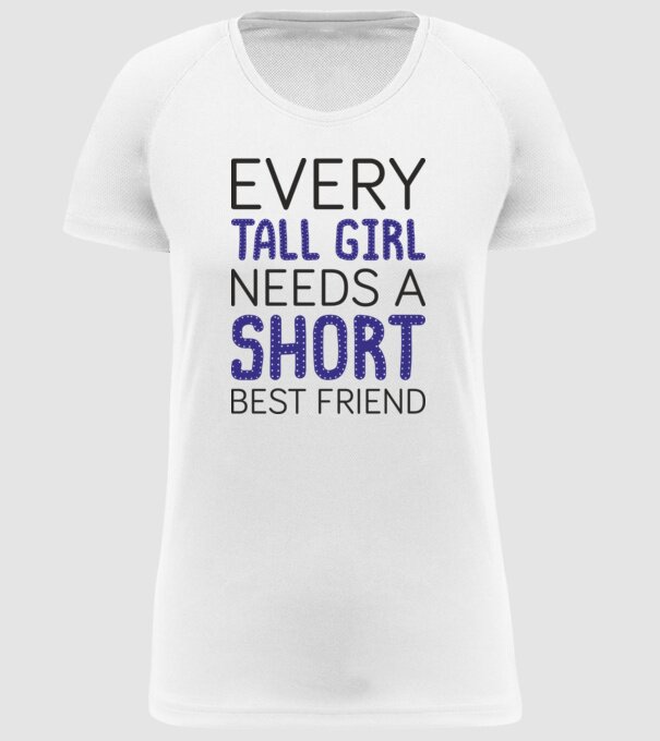 Short Freind model alb pe tricou