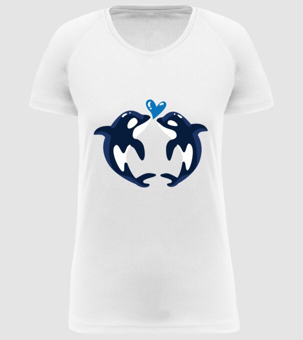 BALENE ÎNDRĂGOSTITE model alb pe tricou