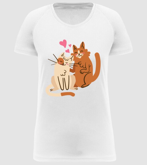 PISICUȚE ÎNDRĂGOSTITE 2 model alb pe tricou