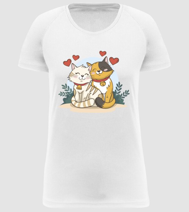 PISICUȚE ÎNDRĂGOSTITE 4 model alb pe tricou
