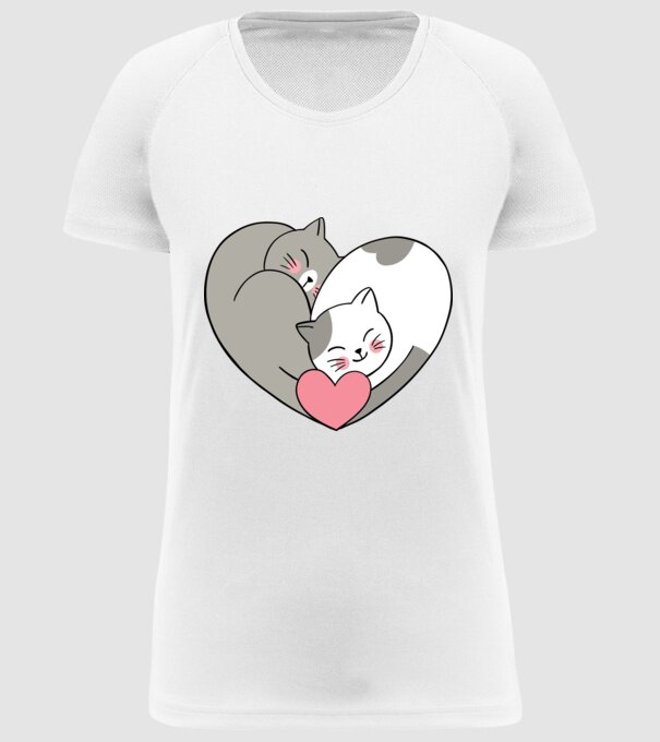 PISICUȚE ÎNDRĂGOSTITE 7 model alb pe tricou