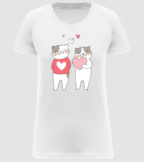 PISICUȚE ÎNDRĂGOSTITE 8 model alb pe tricou