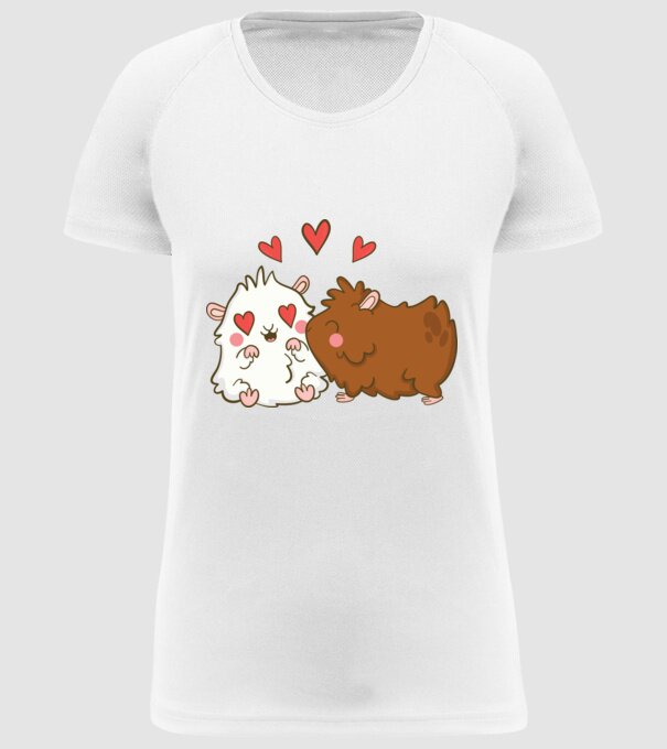 HAMSTERI ÎNDRĂGOSTIȚI model alb pe tricou