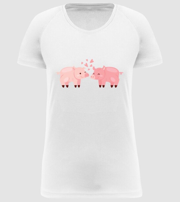 PURCELUȘI ÎNDRĂGOSTIȚI model alb pe tricou