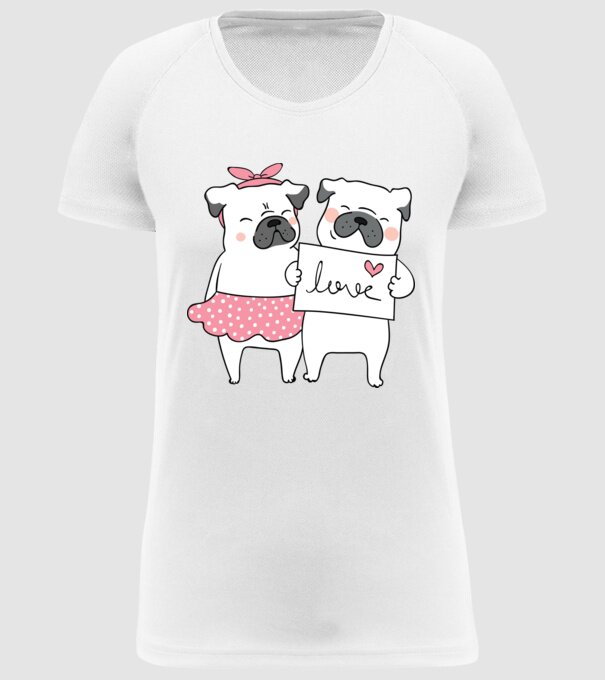 MOPȘI ÎNDRĂGOSTIȚI 2 model alb pe tricou