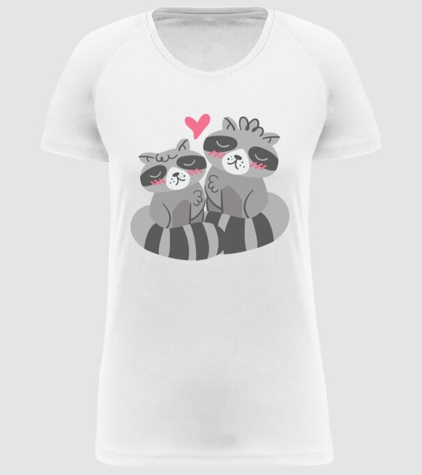 RATONI ÎNDRĂGOSTIȚI model alb pe tricou