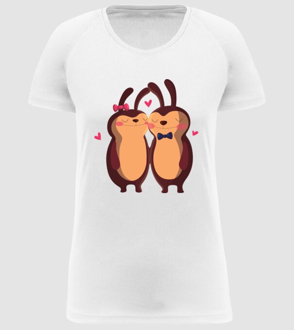 IEPURAȘI ÎNDRĂGOSTIȚI model alb pe tricou