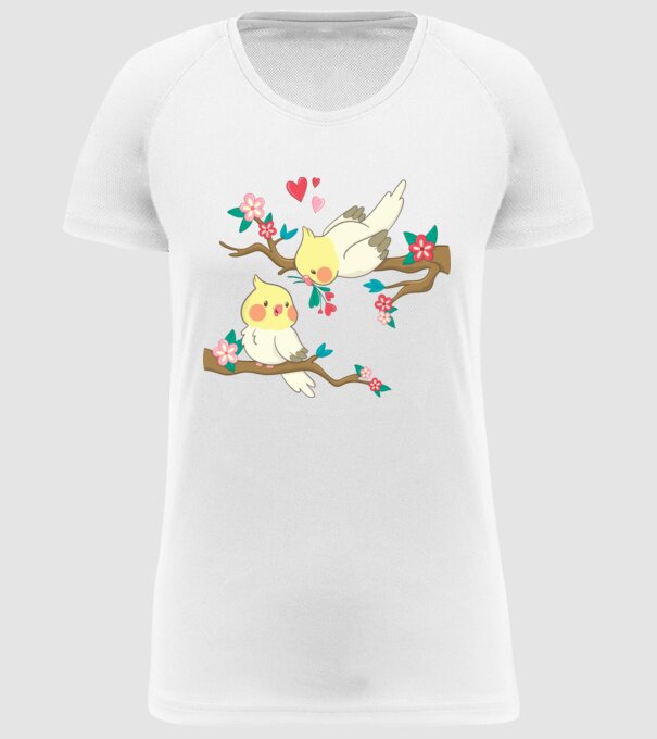 PAPAGALI ÎNDRĂGOSTIȚI 2 model alb pe tricou