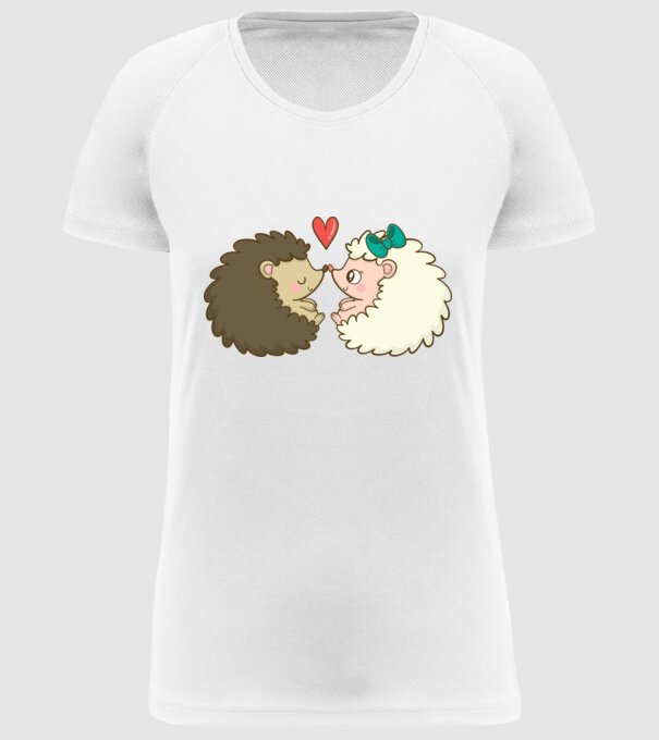 ARICI ÎNDRĂGOSTIȚI model alb pe tricou