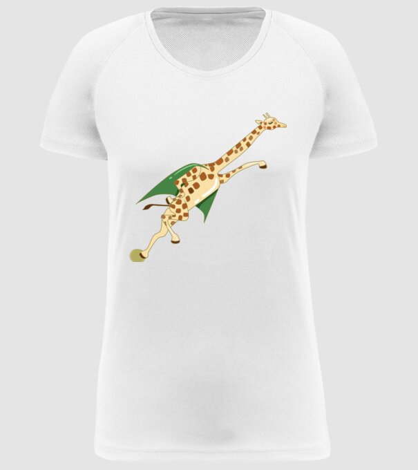 Girafă Super model alb pe tricou