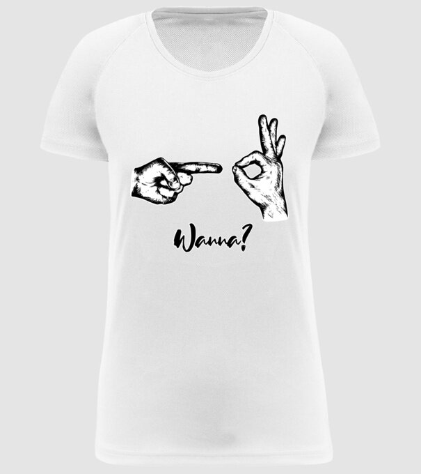 Wanna sex model alb pe tricou