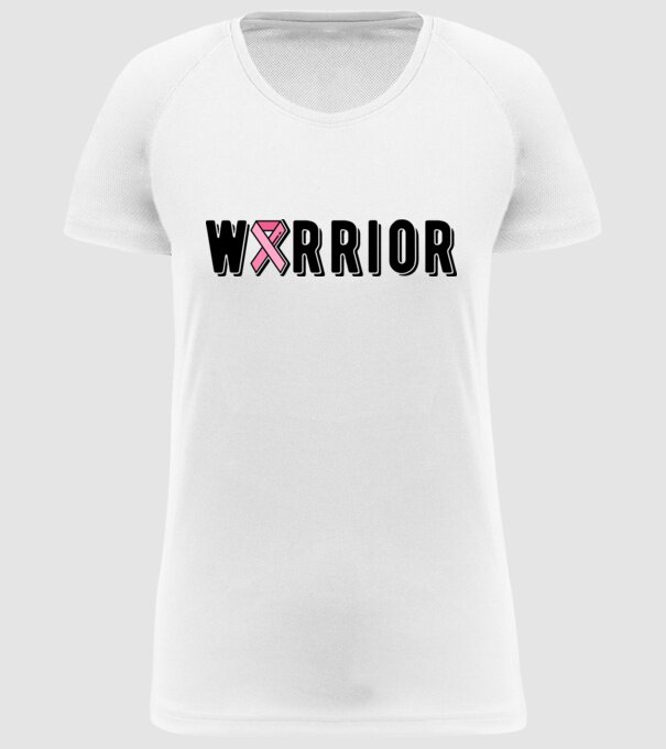 Warrior model alb pe tricou