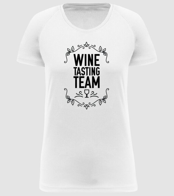 Wine tasting team Wine Tasting Team model alb pe tricou