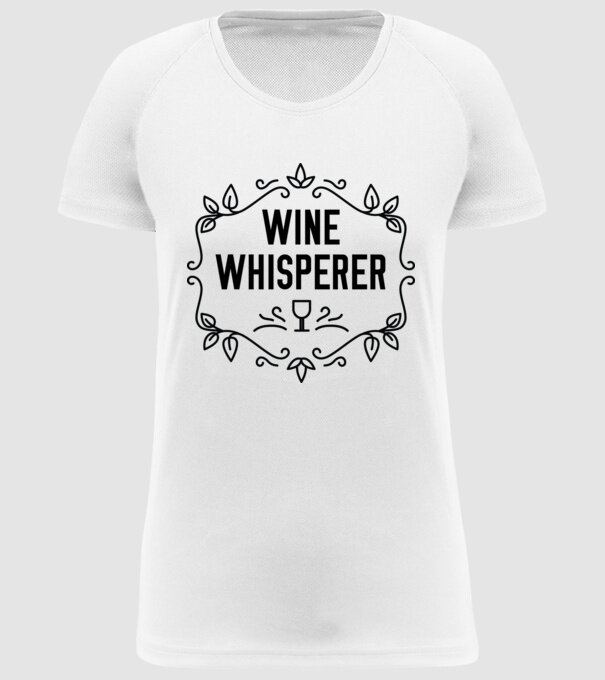 Wine tasting team Wine Whisperer model alb pe tricou