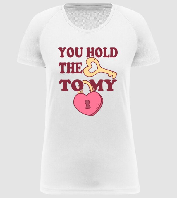 you hold the key to my heart model alb pe tricou