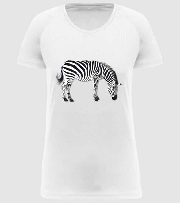 Zebră model alb pe tricou