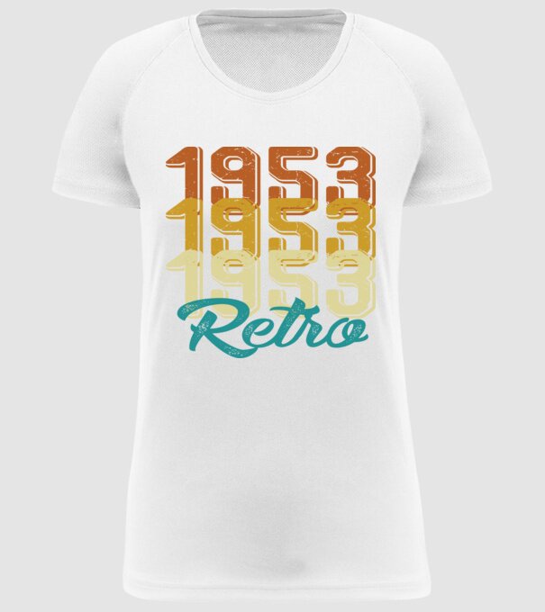 1953 Retro model alb pe tricou