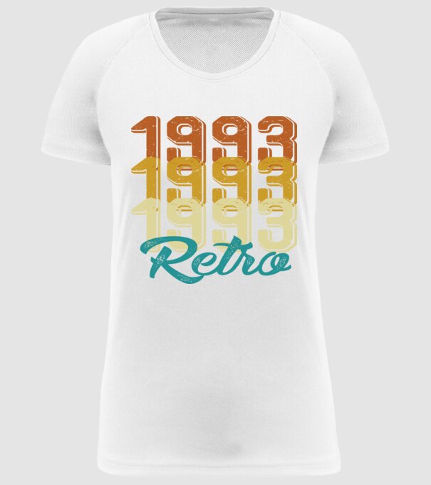 1993 retro model alb pe tricou
