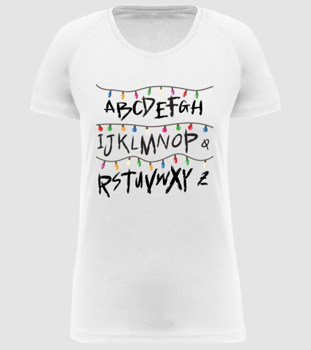abcdef stanger things model alb pe tricou