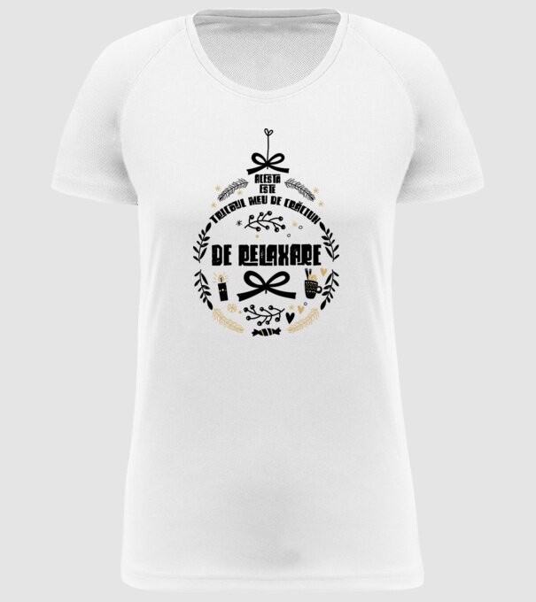 acesta este tricoul meu de Crăciun_ de relaxare model alb pe tricou