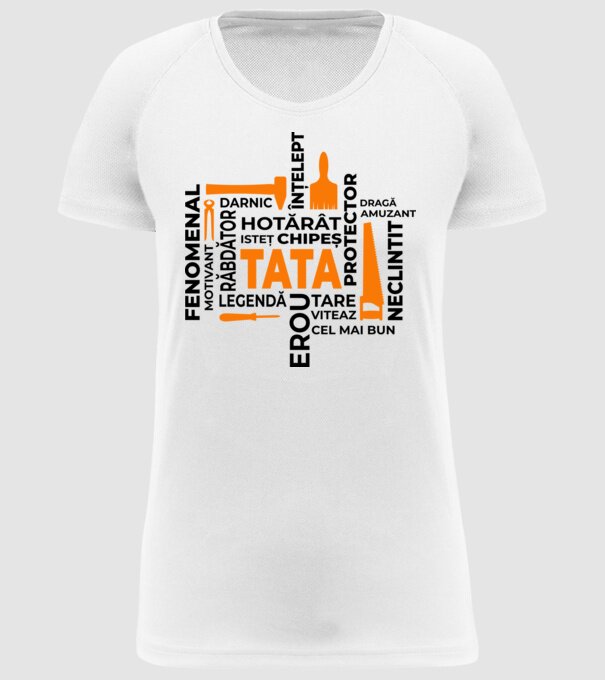 Acronimele tatălui model alb pe tricou