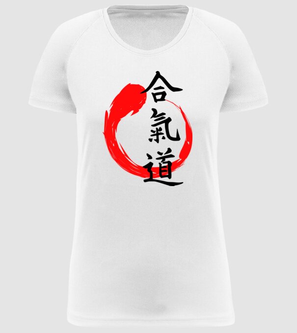 Aikido model alb pe tricou