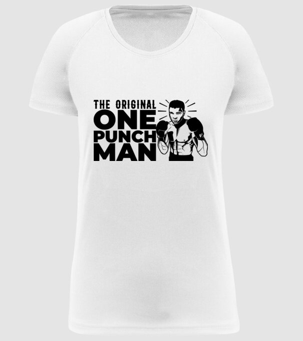 Ali the original one punch man model alb pe tricou
