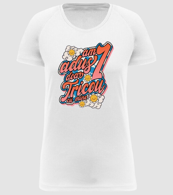 Am adus doar un tricou cu mine! model alb pe tricou