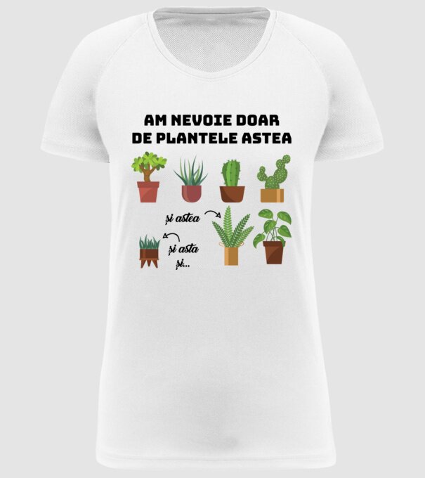 am nevoie doar de plantele astea model alb pe tricou