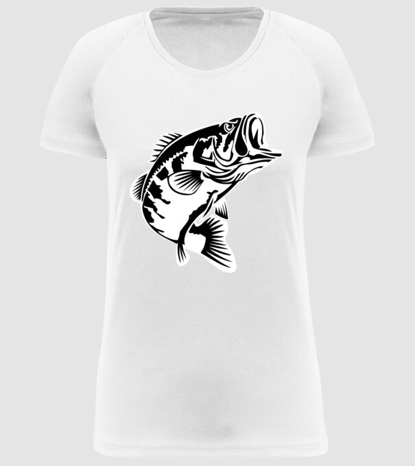 AngryFish model alb pe tricou