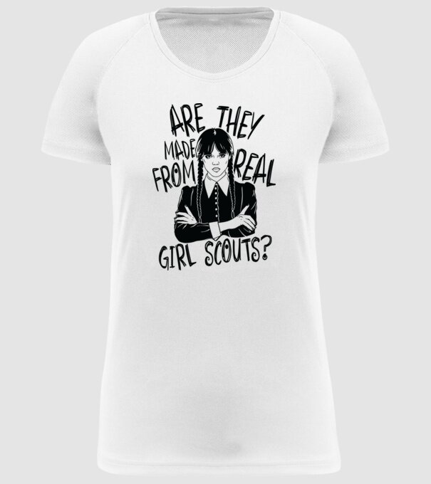  Are the made from real girl scouts model alb pe tricou