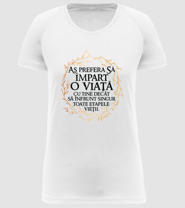 Arwen model alb pe tricou