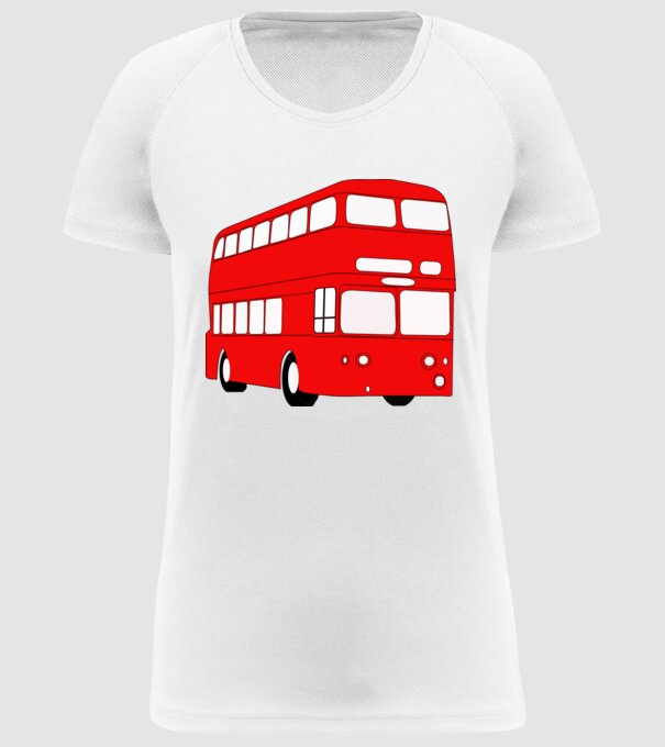 Autobuze model alb pe tricou